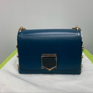 Jimmy Choo Lockett Petite Midnight Blue Spazzolato